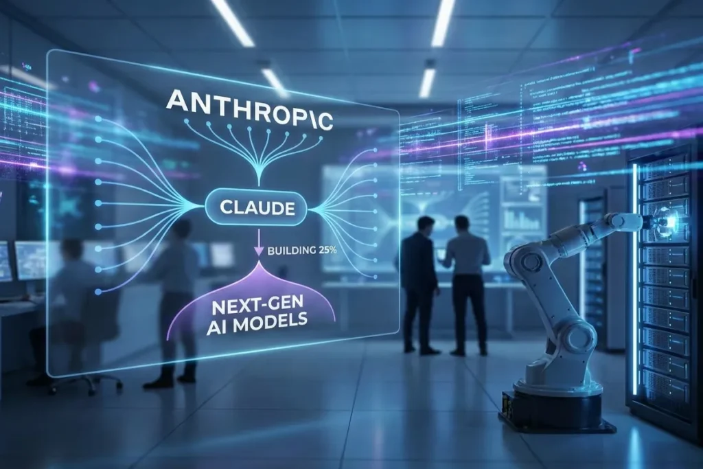 Anthropic Says Claude Now Leads a Quarter of Work Building Its Next AI Models