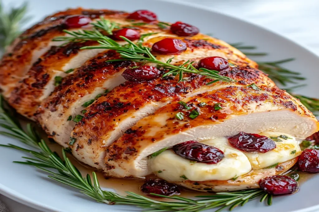 Stuffed Chicken Breast with Cranberry and Brie