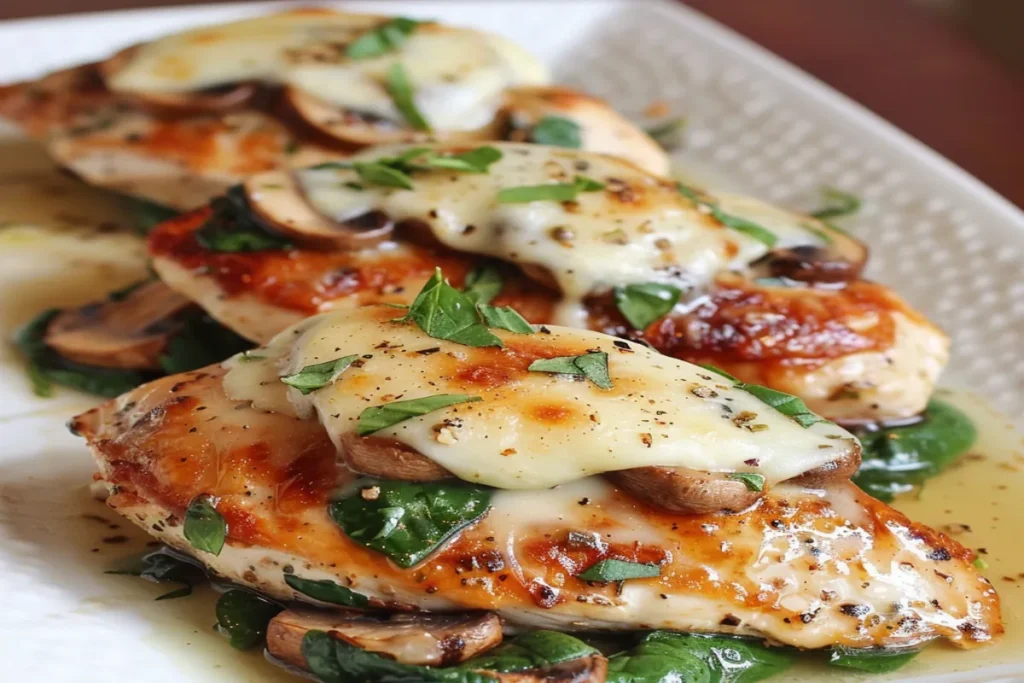 Chicken, Spinach, and Mushroom Low-Carb Oven Dish