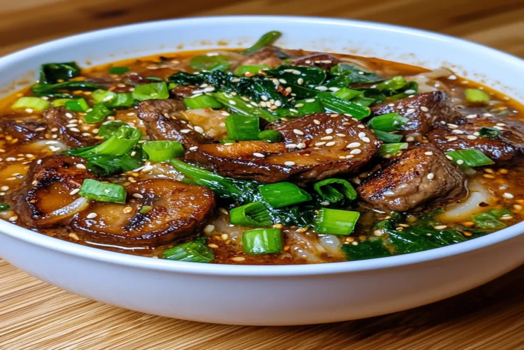 Potsticker Soup with Shiitake and Baby Bok Choy