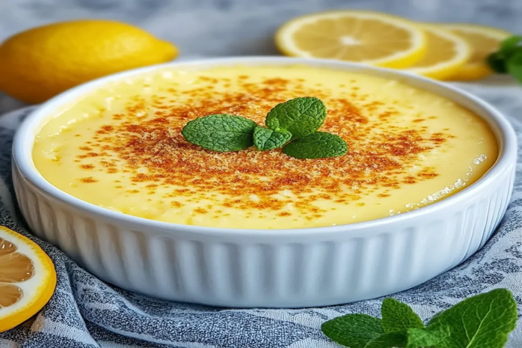 Lemon Cottage Cheese Pudding