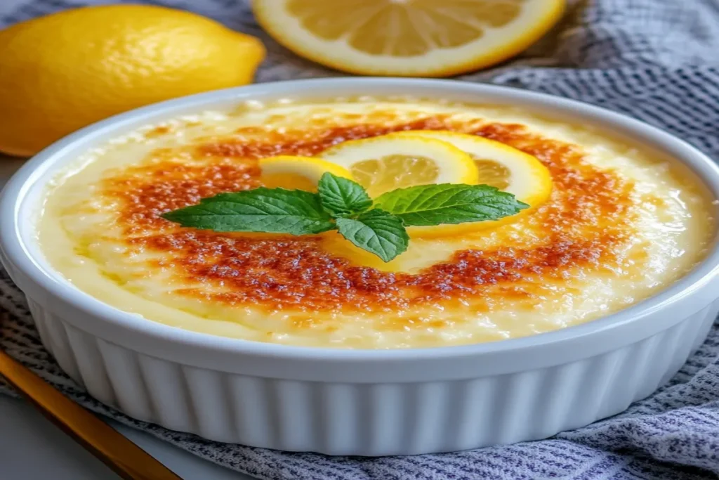 Lemon Cottage Cheese Pudding