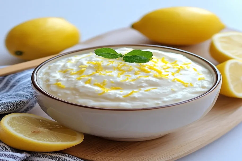 Lemon Cottage Cheese Pudding