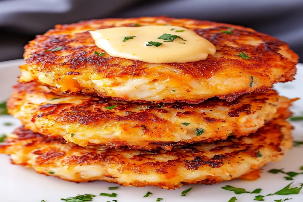 Cheddar Bay Crab Cakes with Lemon Butter Drizzle Recipe