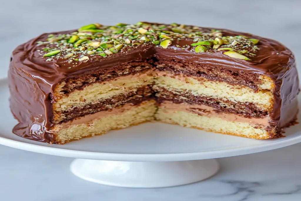 Sicilian Pistachio and Nutella Cake