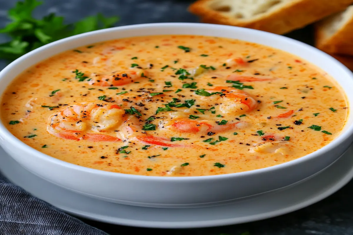 Luxurious Crab and Shrimp Bisque – A Rich, Creamy Seafood Delight