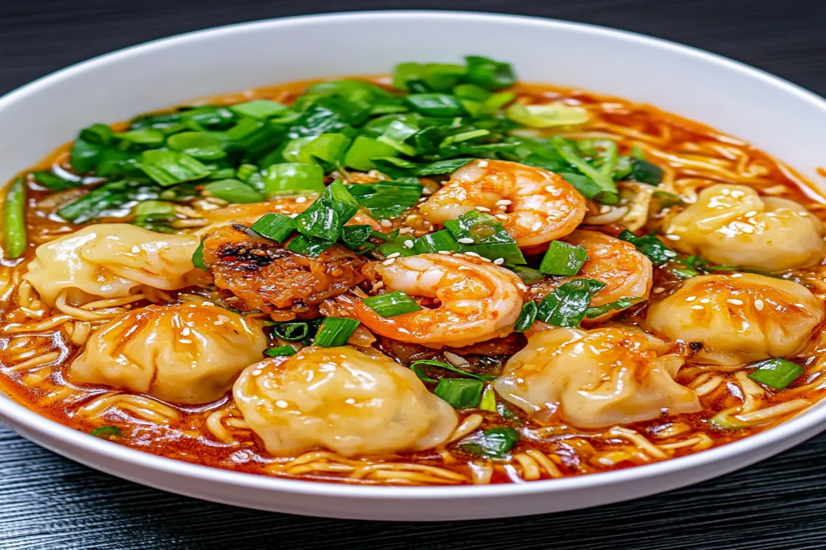 Spicy Shrimp Wor Wonton Noodle Soup