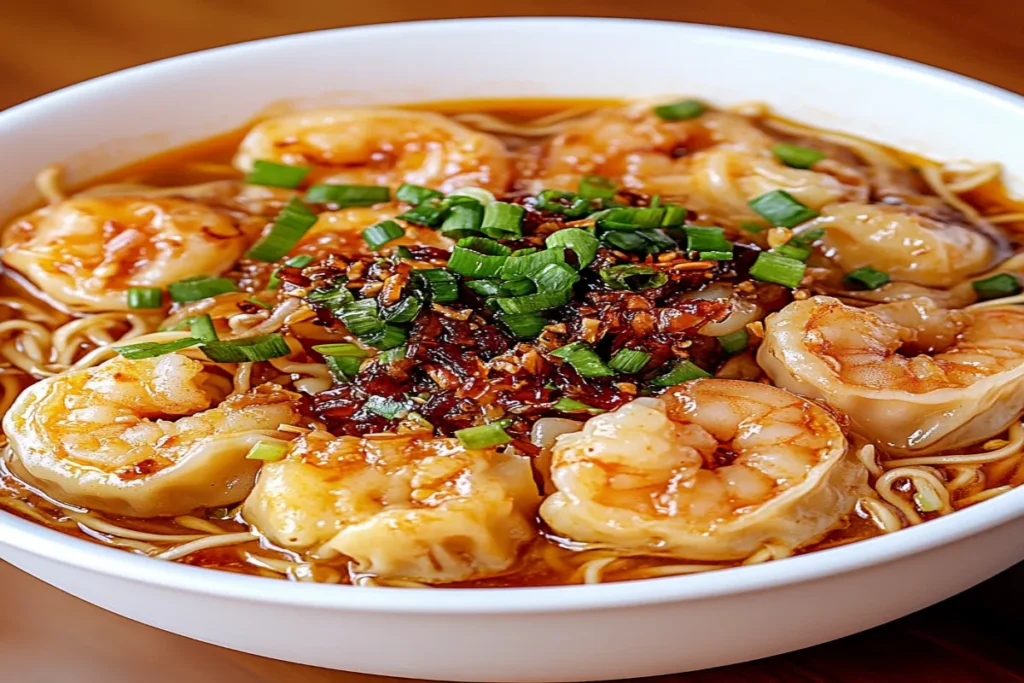 Spicy Shrimp Wonton Noodle Soup – Bold, Flavorful, and Comforting