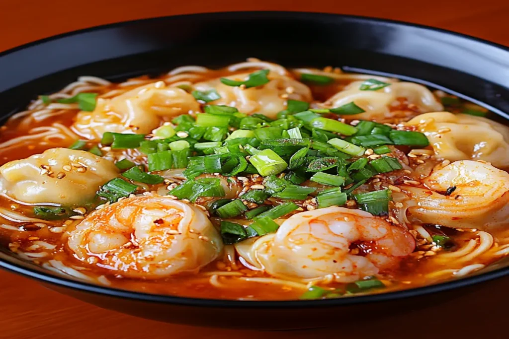 Spicy Shrimp Wor Wonton Noodle Soup