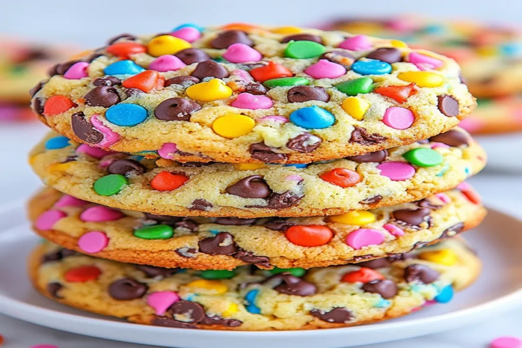 Rainbow Chocolate Chip Cookies