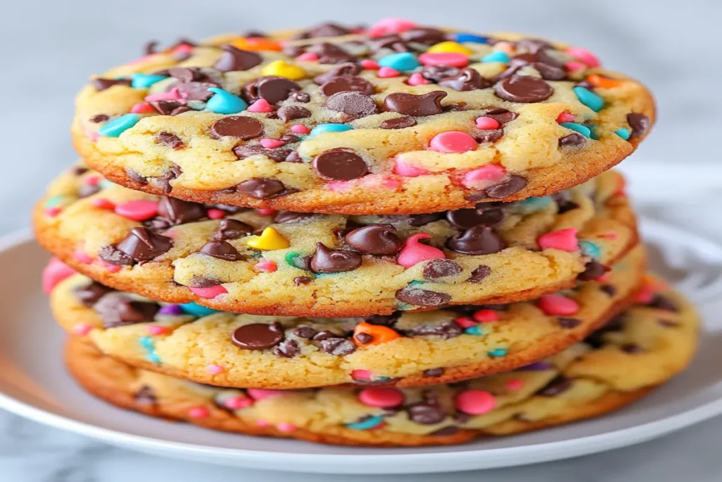 Rainbow Chocolate Chip Cookies