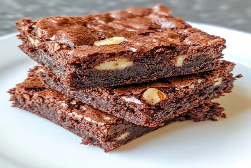 Healthy Chocolate-Banana Brownies with Nuts Recipe