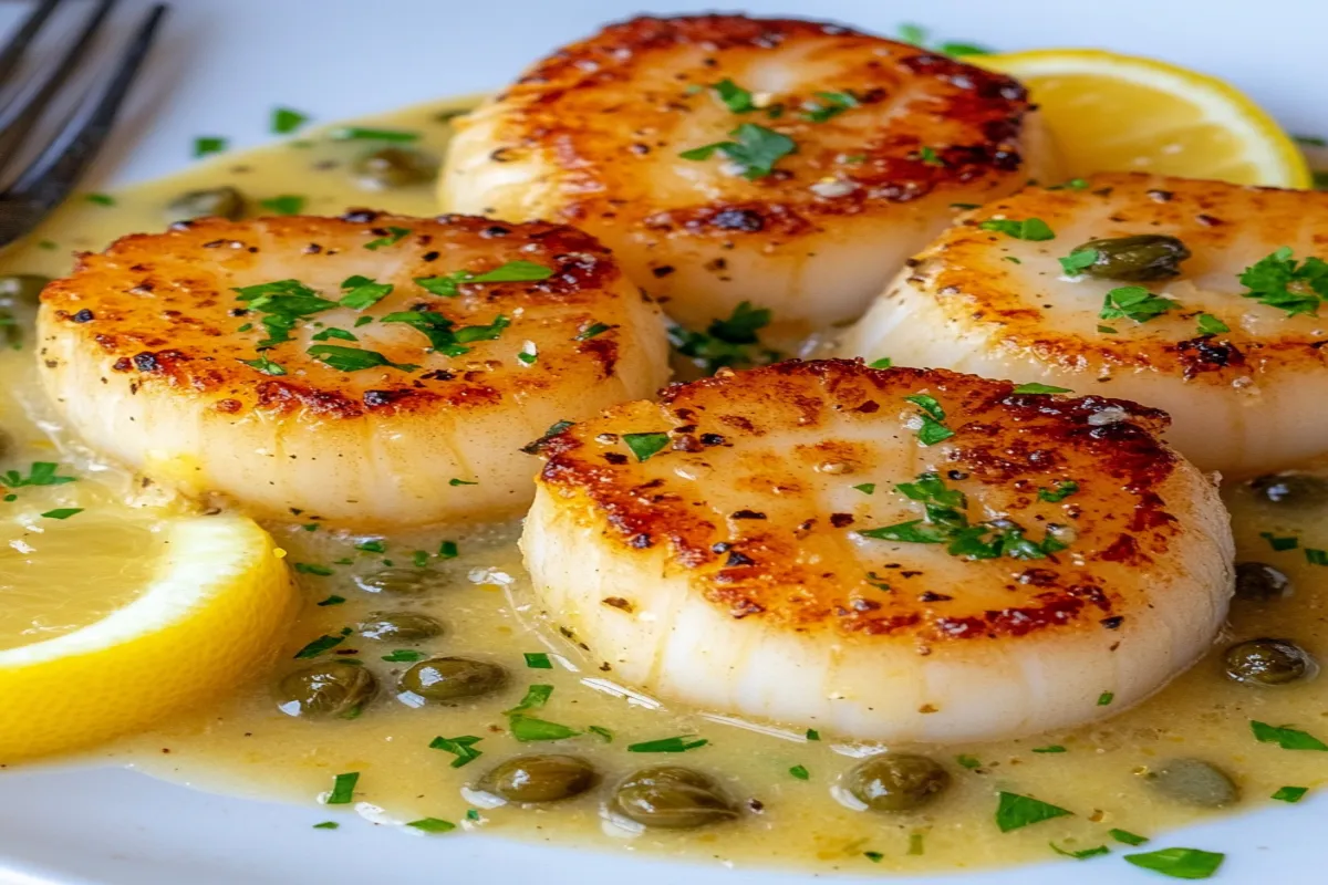 Pan-Seared Scallops with Lemon Caper Sauce