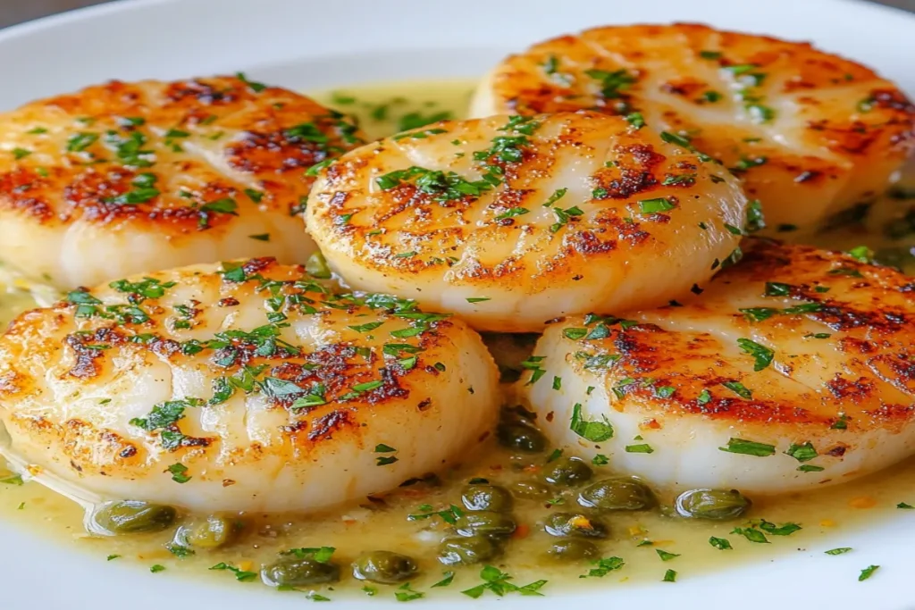 Pan-Seared Scallops with Lemon Caper Sauce