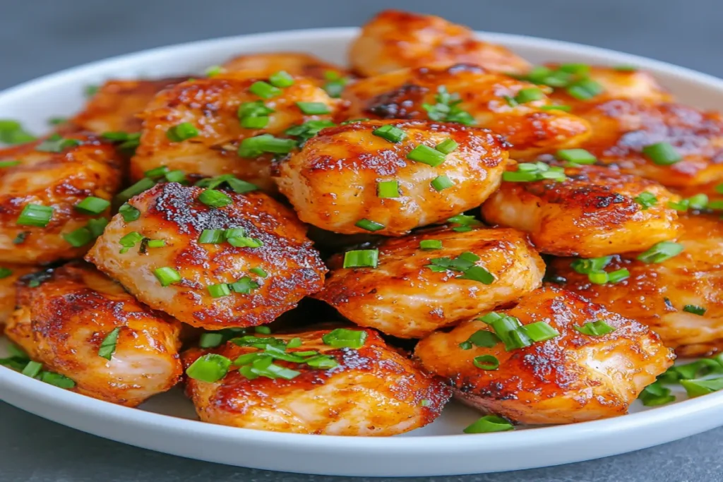 Honey Butter Garlic Glazed Salmon Bites