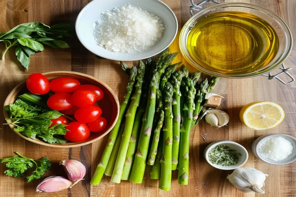 Ravioli with Tomatoes, Asparagus, Garlic, and Herbs