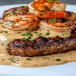 Filet Mignon with Shrimp and Lobster Cream Sauce