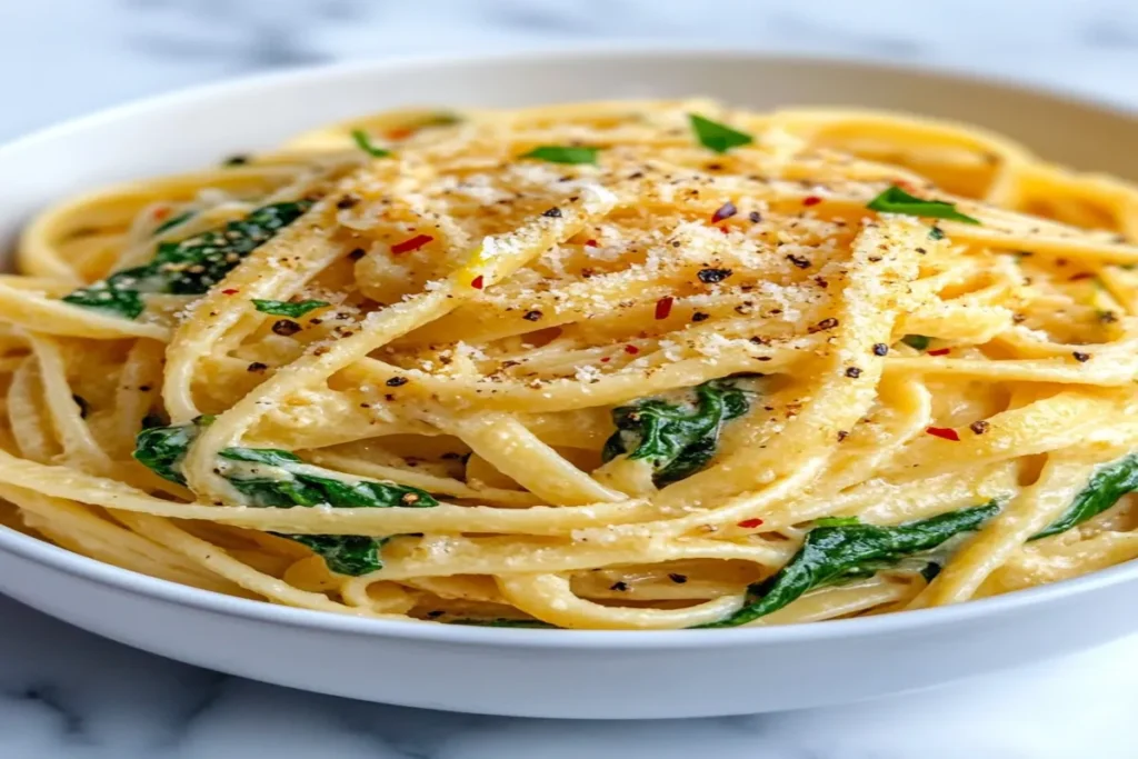 Lemon Ricotta Pasta with Spinach