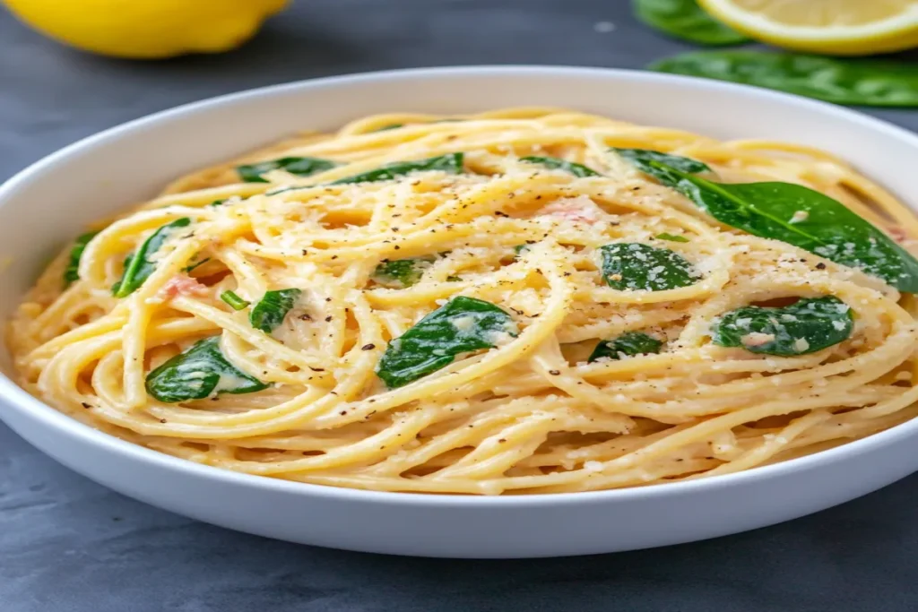 Lemon Ricotta Pasta with Spinach