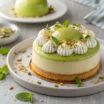 Entremets Poire et Mousse Mascarpone Pistache