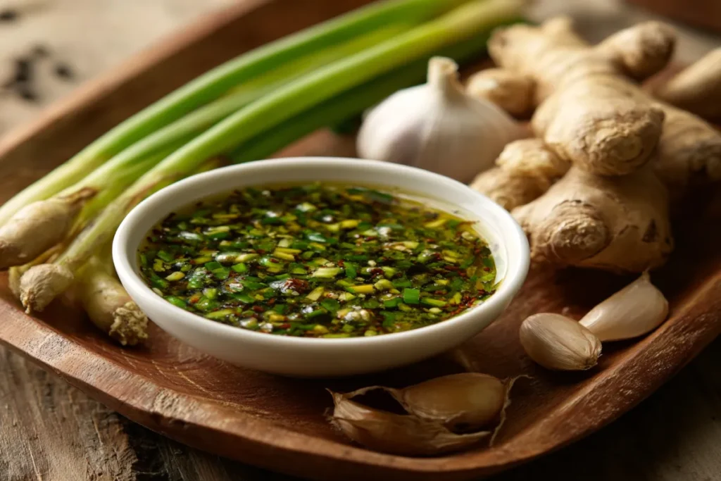 Ginger‑Scallion Oil: The Asian TableSauce You Can’t Ignore Jar of scallion oil in fridge
