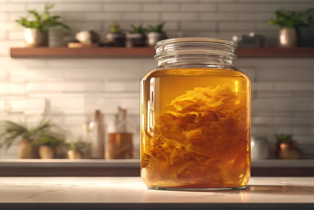 DIY Ginger Kombucha & Ginger Bug Fermentation at Home: Complete 2025 Guide Bubbles inside a freshly fermented kombucha bottle