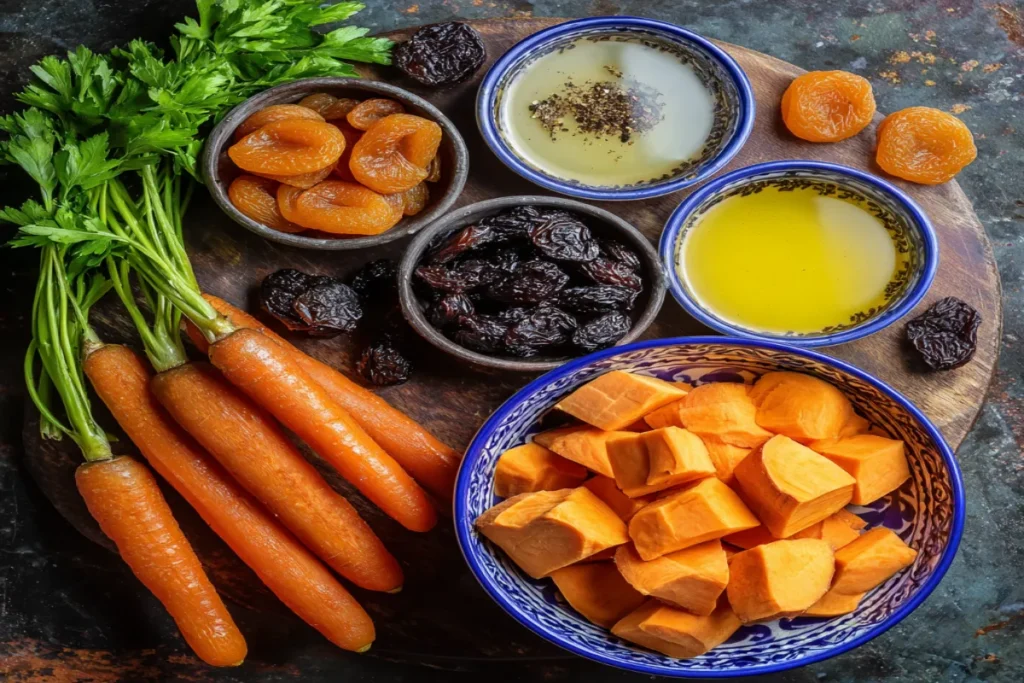Tzimmes (Carrot & Sweet Potato Tzimmes with Honey) – Sweet Tradition for Rosh Hashanah Tzimmes (Carrot & Sweet Potato Tzimmes with Honey) – Sweet Tradition for Rosh Hashanah