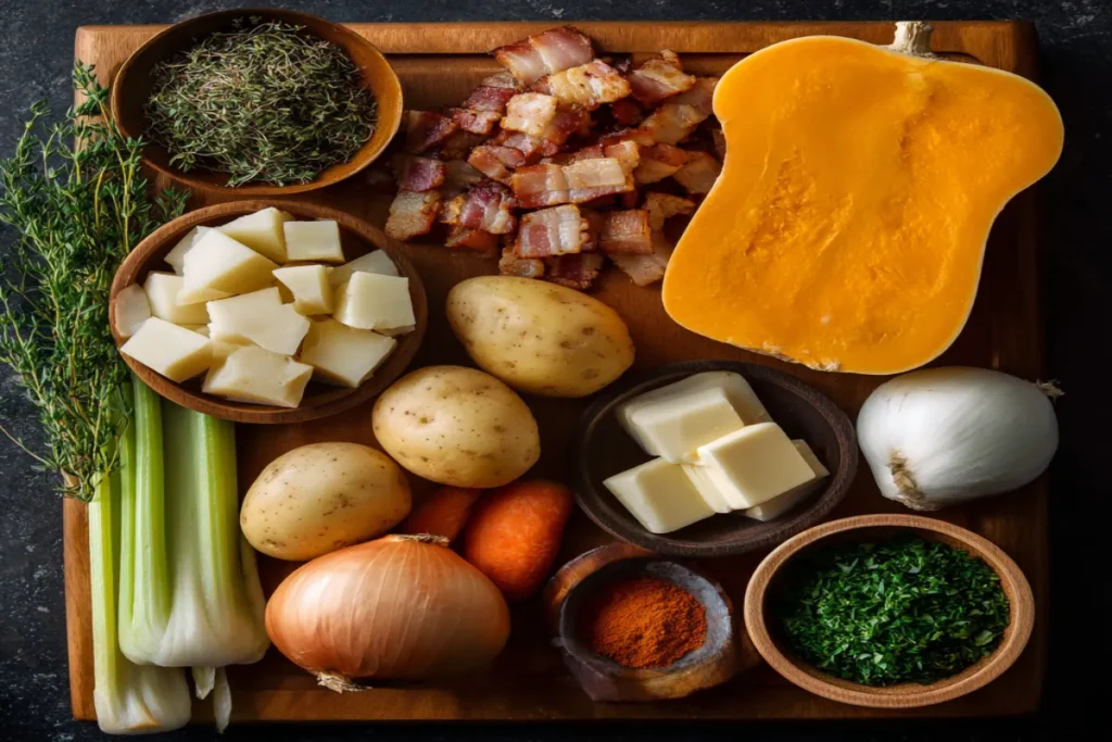 Butternut Squash Chowder (with Bacon or Smoky Tempeh) – Hearty & Comforting Butternut Squash Chowder (with Bacon or Smoky Tempeh) – Hearty & Comforting