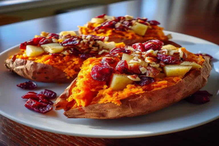 Cranberry Apple Twice-Baked Sweet Potatoes