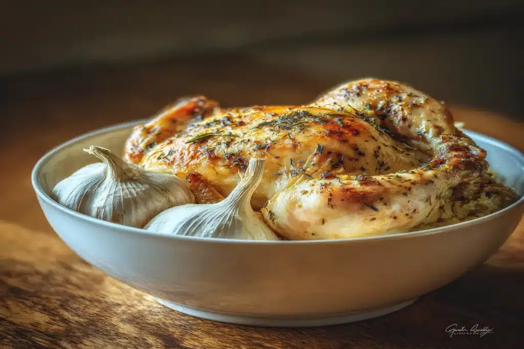 Oven-Roasted French Garlic Chicken – Elegant, Juicy & Simple Oven-Roasted French Garlic Chicken – Elegant, Juicy & Simple