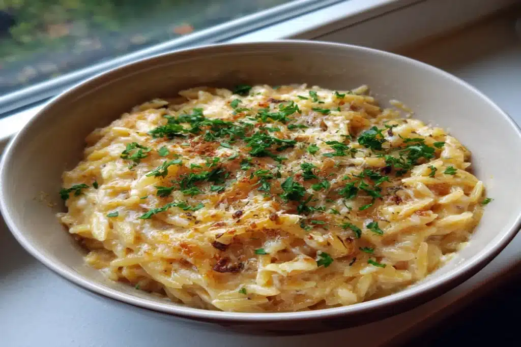 French Onion Orzo Bake – Creamy, Cheesy One-Pan Comfort Food French Onion Orzo Bake – Creamy, Cheesy One-Pan Comfort Food