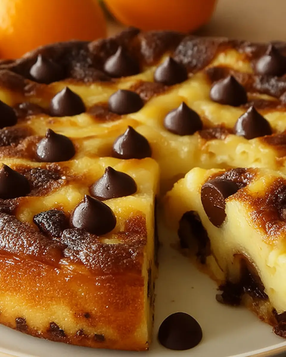 Clafoutis aux Poires et au Chocolat A delicious plate of Clafoutis aux Poires et au Chocolat