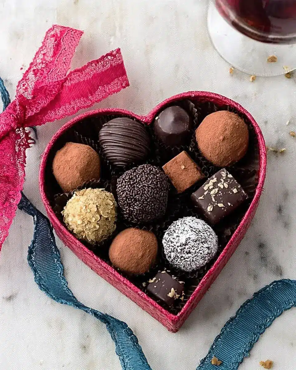 Red Wine Chocolate Truffles A delicious plate of Red Wine Chocolate Truffles