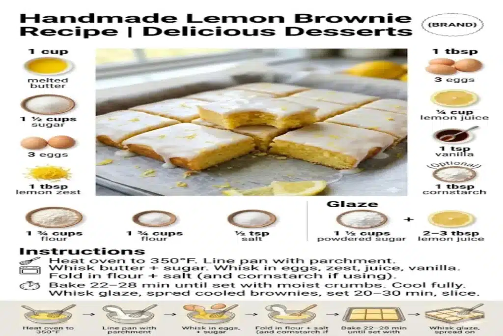 Handmade Lemon Brownie Recipe | Delicious Desserts image 1200x800 1772975858002