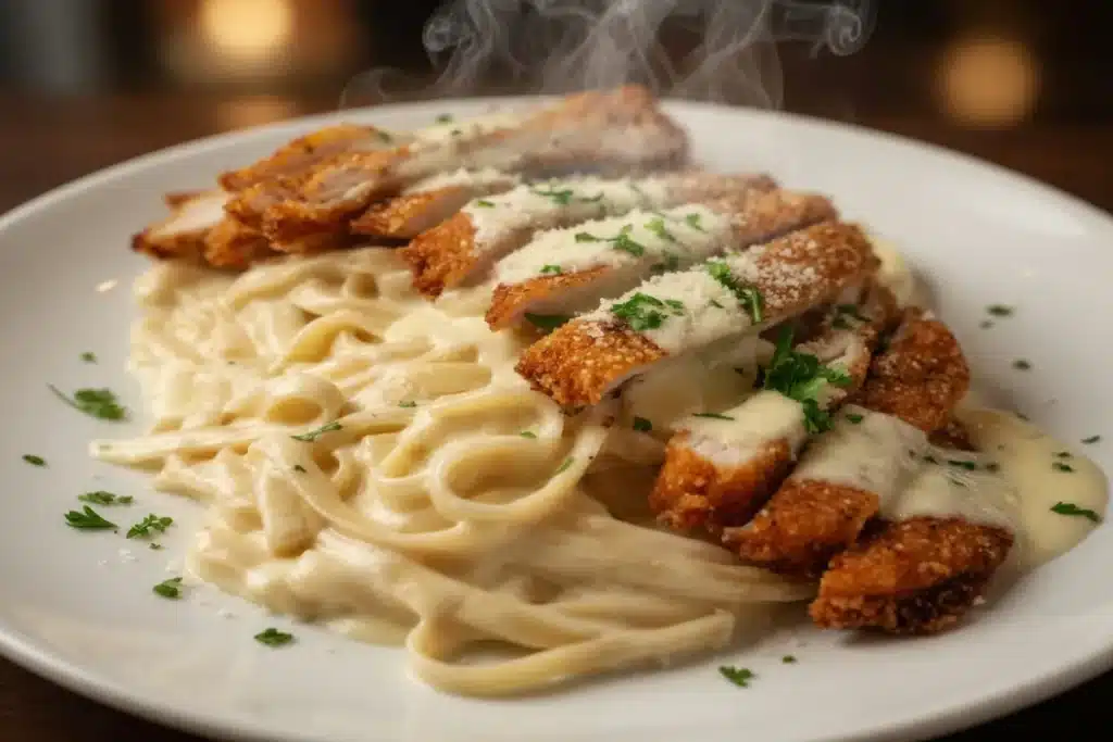 CRISPY CHICKEN FETTUCCINE ALFREDO – Easy Creamy Pasta Recipe image 1200x800 1776655671060