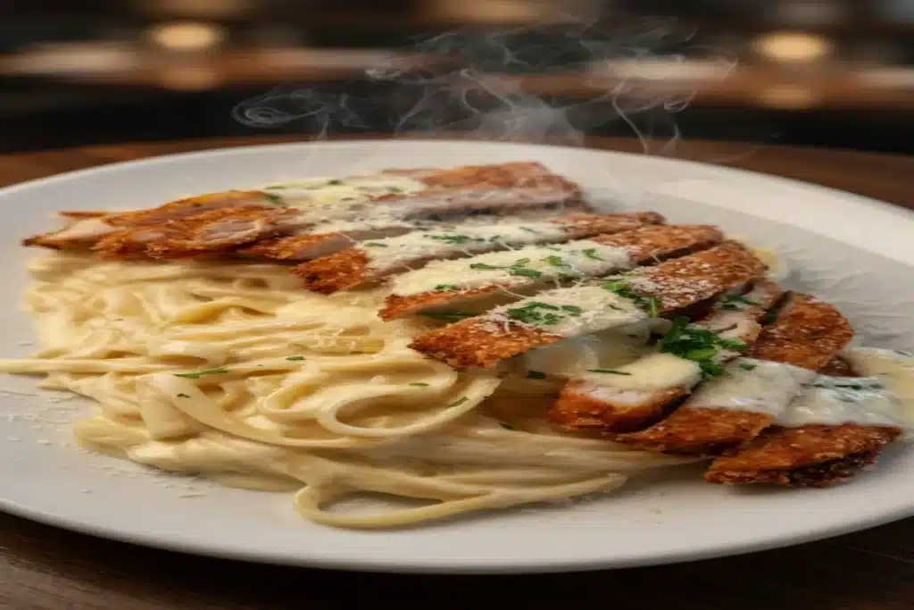 CRISPY CHICKEN FETTUCCINE ALFREDO – Easy Creamy Pasta Recipe image 1200x800 1776655897061