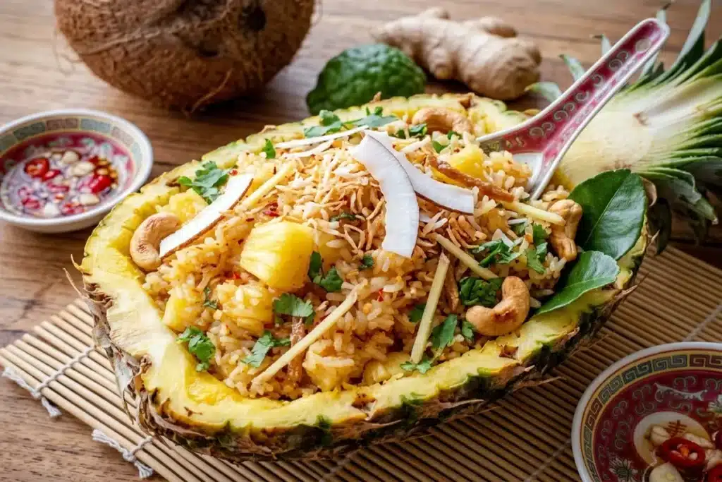 Pineapple Rice: A Tropical Delight with Coconut, Spicy Ginger, and Asian Flavors image 1200x800 1776872053779