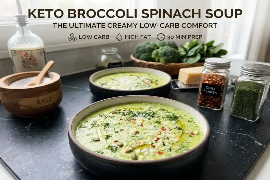 Keto Broccoli Spinach Soup Recipe: The Ultimate Creamy Low-Carb Comfort image 1200x800 1776885255807