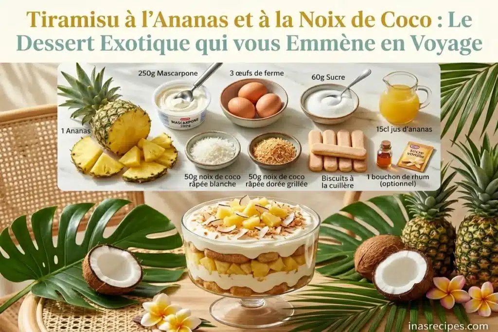 Tiramisu Ananas et Noix de Coco : Le Dessert Exotique qui fait Voyager image 1200x800 1777045677951