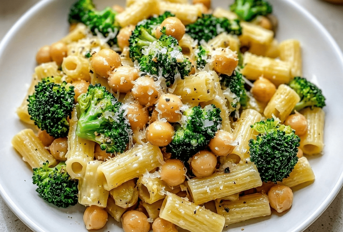 Garlic Olive Oil Broccoli Chickpea Pasta – Simple, Healthy & Budget-friendly Gemini Generated Image wruh5mwruh5mwruh e1778953071908