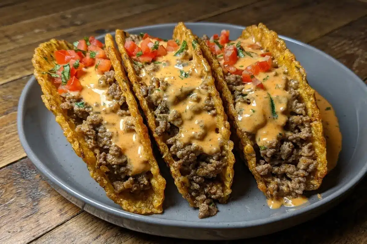 Crispy Plantain Tacos with Ground Beef: A Sweet & Savory Twist