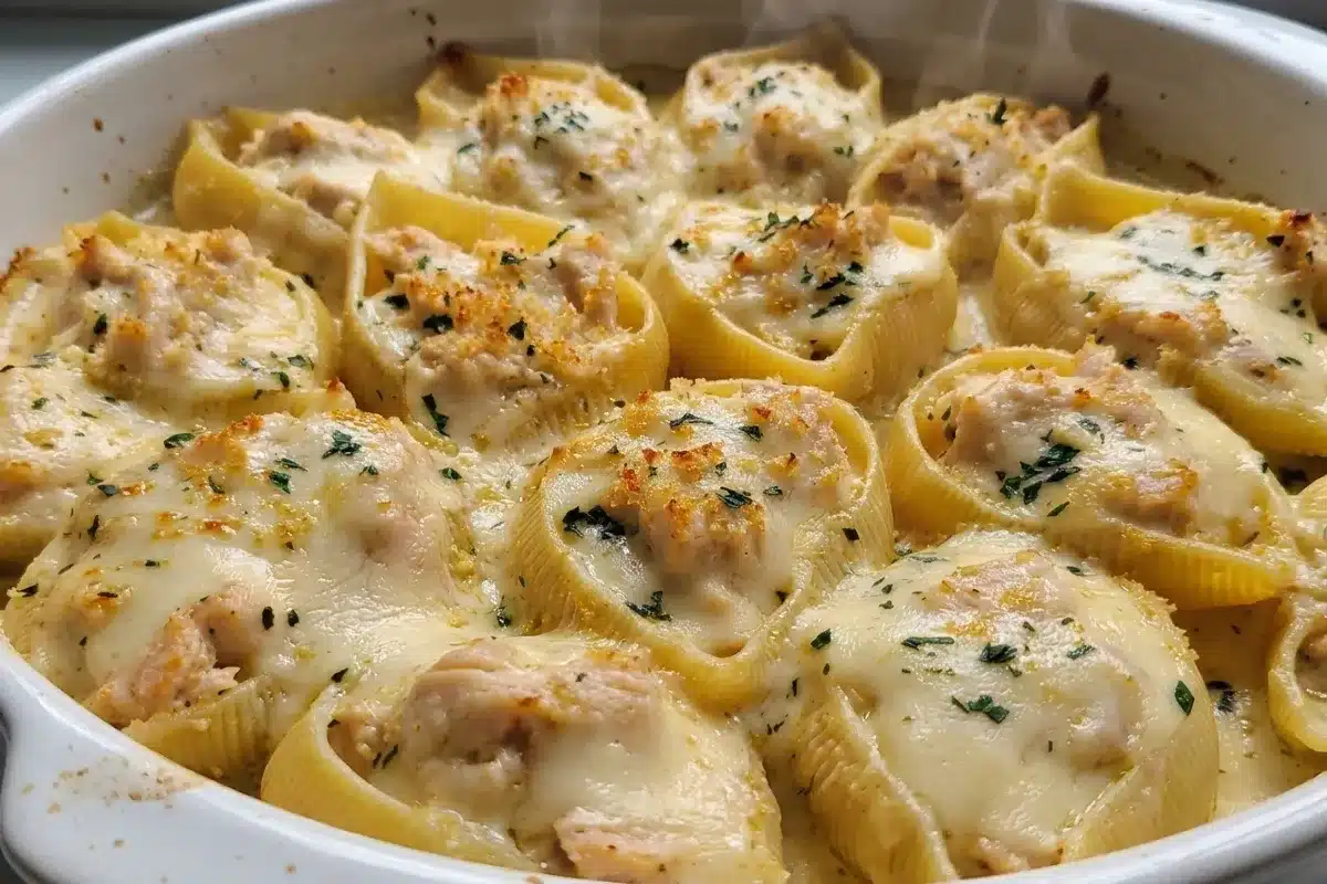 Garlic Butter Chicken Alfredo Stuffed Shells: The Ultimate Comfort Mashup
