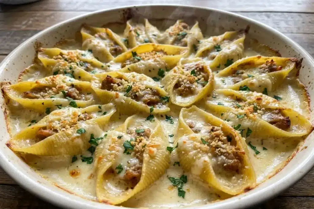 Garlic Butter Chicken Alfredo Stuffed Shells: The Ultimate Comfort Mashup image 1200x800 1778460078782