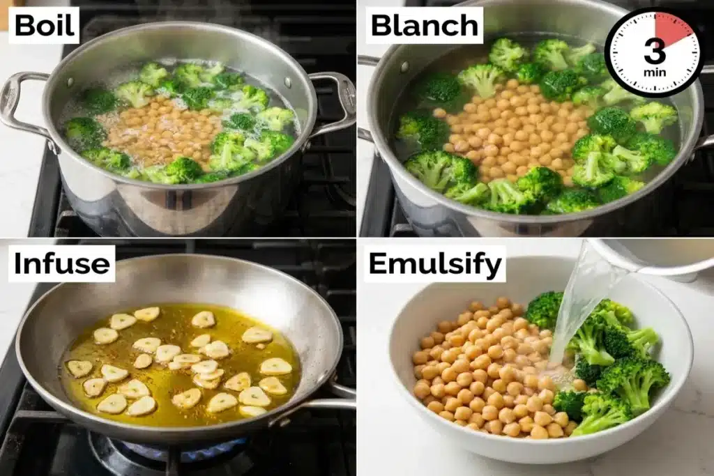 Garlic Olive Oil Broccoli Chickpea Pasta – Simple, Healthy & Budget-friendly image 1200x800 1778920469540