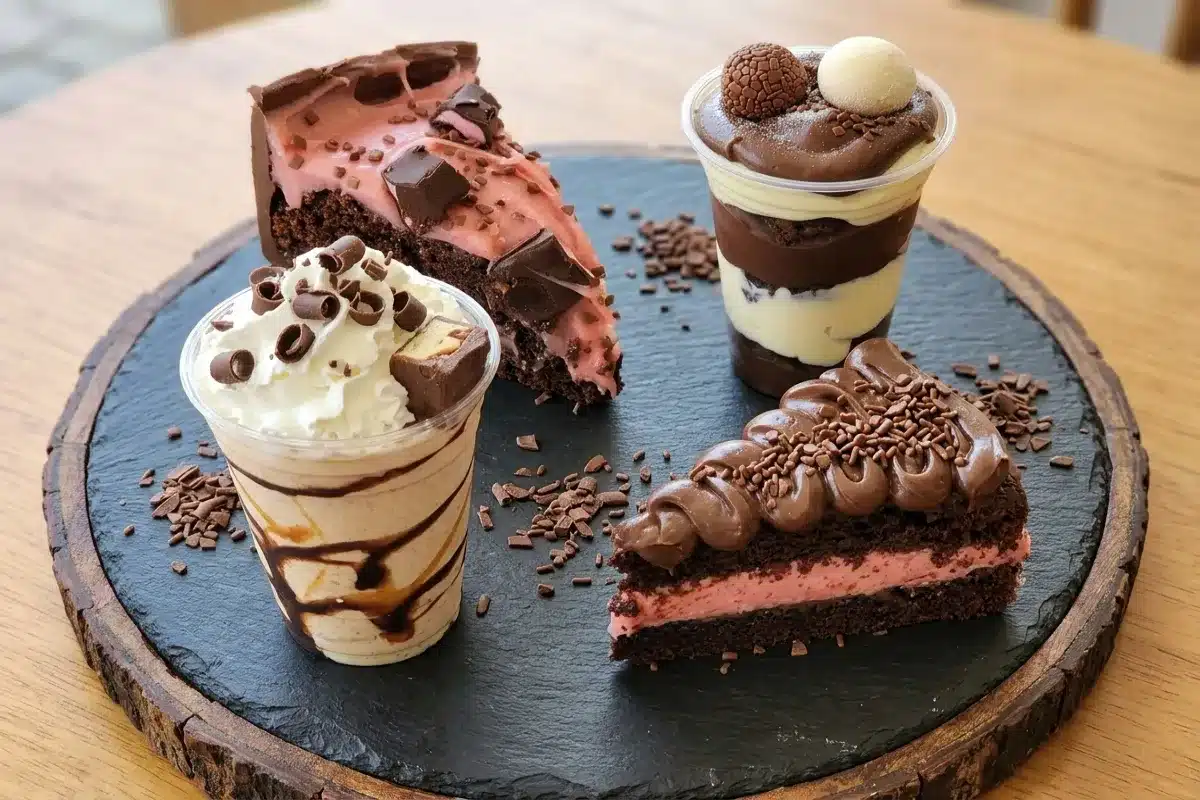 The Ultimate Decadent Duo: Ultimate Chocolate Cake Slice and Chocolate Frappe