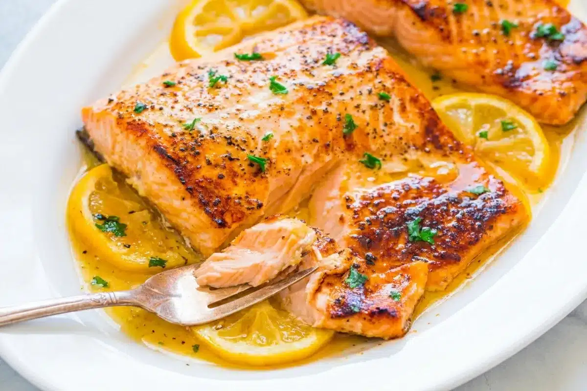 Pan Seared Lemon Garlic Butter Salmon