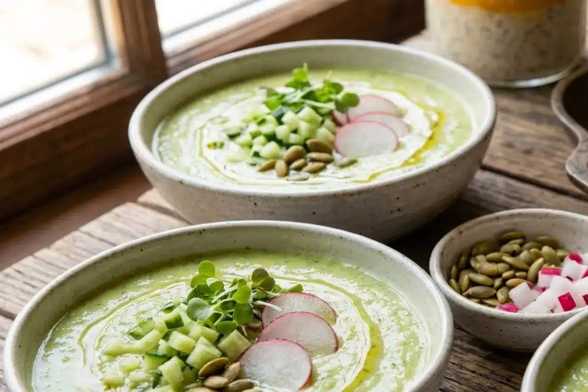 Chilled Cucumber Avocado Soup