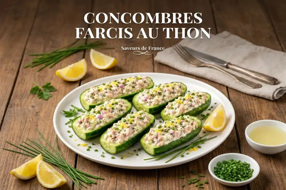 Concombres farcis au thon