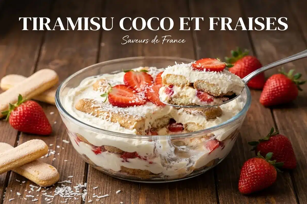 Tiramisu Coco et Fraises