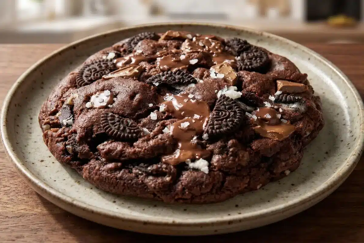 Nutella-Stuffed Triple Chocolate Oreo Cookies